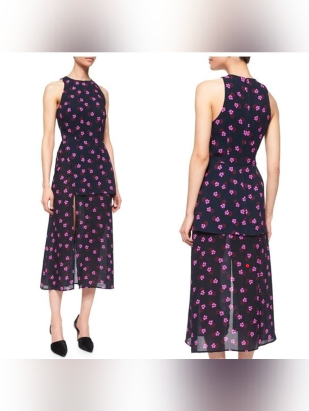 A.L.C. Mer Flower-Print Layered Dress